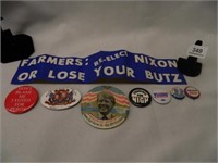 Political Button Assortment-(7); Nixon