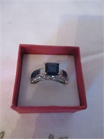LOT 176 SIZE 9 COSTUME JEWELRY SAPPHIRE RING