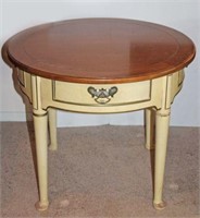 Vintage Mekman Round Side Table with