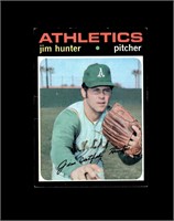 1971 Topps #45 Jim Hunter EX+ MARKED