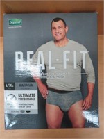 DEPEND REAL FIT OVERNIGHT UNDERWEAR SIZE L/XL
