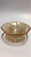 Marigold carnival Depression Glass 3 footed c
