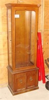 Three Glass Shelve Wood Curio Cabinet