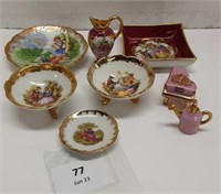 LIMOGES FRANCE COLLECTION - QTY 8 PIECES - GOOD