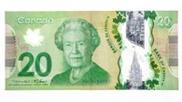 Bank of Canada $20 RADAR Two Numbers