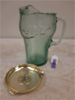 US Military ashtray & Coca-Cola pitcher