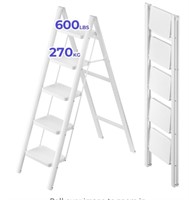 JOISCOPE 5 Step Ladder, Iron Folding Step Stool