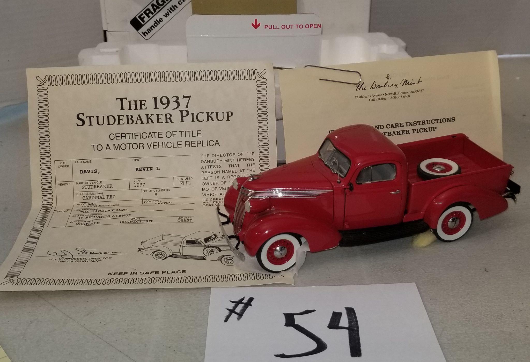 1937 Studebaker Die Cast Pickup 1:24 scale