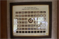 DUCKS UNLIMITED CLOISONNE PIN COLLECTION FRAMED