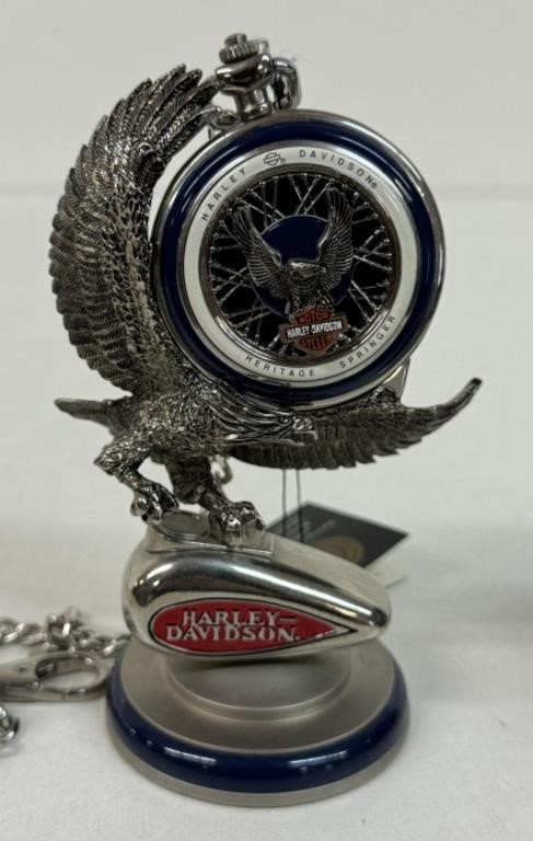 HARLEY DAVIDSON POCKETWATCH w/ STAND