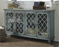 Ashley t505-762 Antique Teal 68" Cabinet