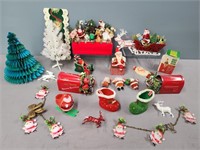 Christmas & Santa Claus Decorations Lot