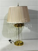 Brass & glass table lamp