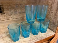 Retro aqua blue glasses