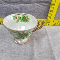 Holly Christmas Teacup December 1950s Norcrest