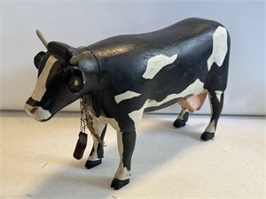 Unique rare wood cow figurine statue decor - 18