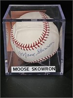 Autographed Moose Skowron Baseball w COA