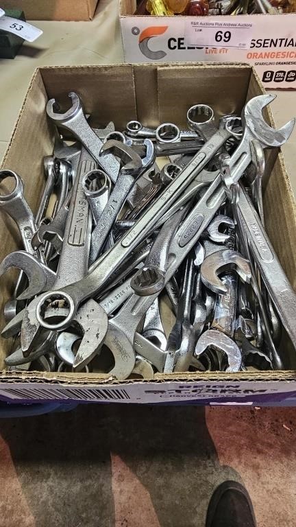 Craftsman open end box wrenches various sizes and