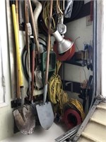 Yard Tools, Shop Light, Extension Cords, Rope