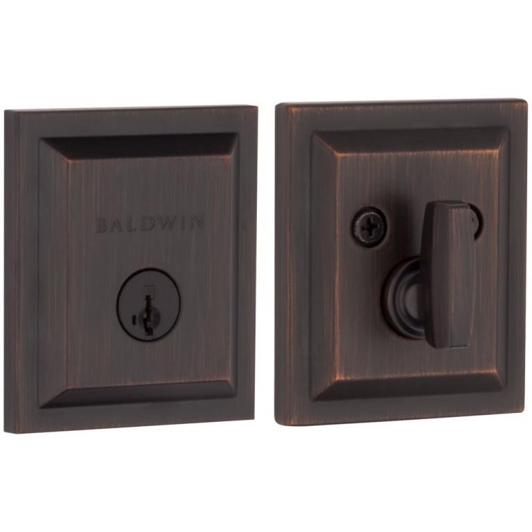 C1250  Baldwin Torrey Pines Deadbolt Square VB