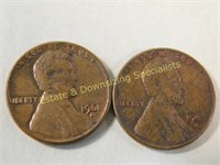 2 1961 US Lincoln Pennies