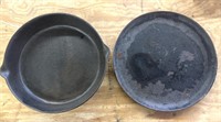 Wagner Cast Iron 12” and Unmarked Cast Iron