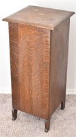 Rustic Narrow Wood Cabinet with Door and Shelf