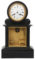 French Animated Cupid Mantle Clock
