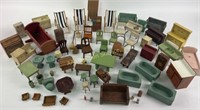 Miniature wood doll furniture:  sofa, outdoor