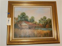 Framed Oil Painting Approx. 32"x28" Artist Lucy