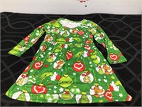 3T Youth Grinch Christmas Dress Night Gown