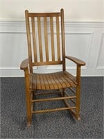 Wooden Slat Bottom Rocking Chair