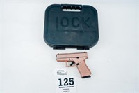 USED UNFIRED IN THE BOX GLOCK G43X 9MM ROSE GOLD