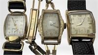 Vintage Elgin Wrist Watches in Gold Filled Cases