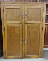 (AN)Wooden Butcher's Cabinet (approx 40" x 14" x