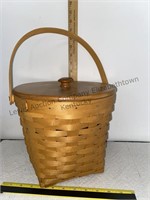 Longaberger basket  With wooden top
