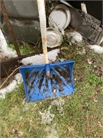 Blue Plastic Snow Shovel