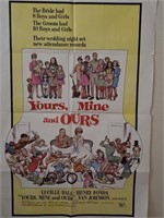 Vtg. Movie Poster- Litho #68/151, Yours Mine Ours