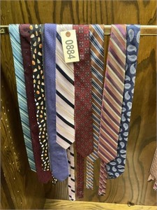 GROUP OF 10 MENS NECKTIES ASSORTED COLORS BY ZIANE