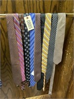 GROUP OF 10 MENS NECK TIES BY ZIANETTI AND DONAHUE