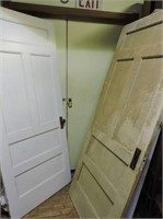 Pair Old Panelled Doors & 1 New