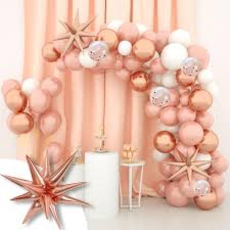 Rosmavi 127pcs Rose Gold Balloon Garland Kit