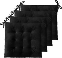 $50(16" Black) 4 Pack Dining Chairs Cushions