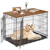 HiCaptain Foldable Crate Topper for Dog Cages, 42