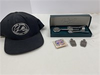 Autographed memorabilia & Indy 500 pins