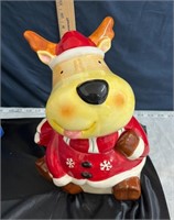 Christmas reindeer cookie jar