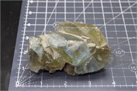 12.9oz Yellow And Blue Fluorite, Location Unknown