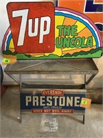 7-Up, The Uncola, metal display sign, 25 x 12"