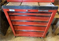 Craftmans Toolbox Chest, 5 drawers, on casters