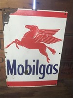 Original enamel Mobilgas sign, approx